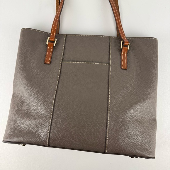Dooney & Bourke Two-Tone Pebbled Leather Large Tote Bag - Picture 7 of 12